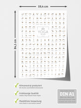 Laden Sie das Bild in den Galerie-Viewer, Yoga Poster mit 168 Asanas