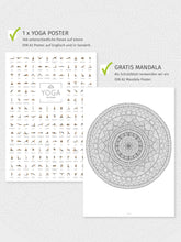 Laden Sie das Bild in den Galerie-Viewer, Yoga Poster mit 168 Asanas