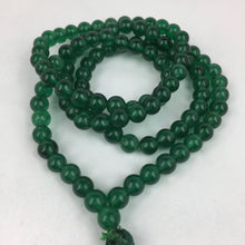 Laden Sie das Bild in den Galerie-Viewer, grüne Jade Mala, 108 + 1 Perle, 8mm