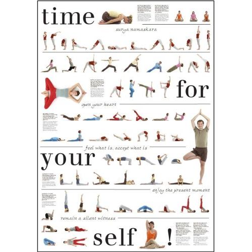 Yoga-Poster mit 67 Asanas (Din A1)